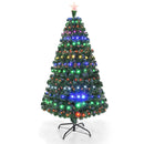 5/6/7 Feet Multicolor Artificial Christmas Tree with LED Light and Metal Stand by LJGDeals