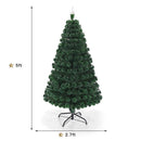 5/6/7 Feet Multicolor Artificial Christmas Tree with LED Light and Metal Stand by LJGDeals