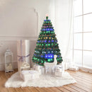 5/6/7 Feet Multicolor Artificial Christmas Tree with LED Light and Metal Stand by LJGDeals