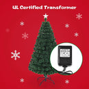 5/6/7 Feet Multicolor Artificial Christmas Tree with LED Light and Metal Stand by LJGDeals