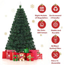 5/6/7 Feet Multicolor Artificial Christmas Tree with LED Light and Metal Stand by LJGDeals