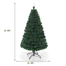 5/6/7 Feet Multicolor Artificial Christmas Tree with LED Light and Metal Stand by LJGDeals