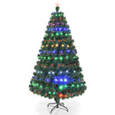 5/6/7 Feet Multicolor Artificial Christmas Tree with LED Light and Metal Stand by LJGDeals