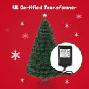 5/6/7 Feet Multicolor Artificial Christmas Tree with LED Light and Metal Stand by LJGDeals