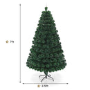 5/6/7 Feet Multicolor Artificial Christmas Tree with LED Light and Metal Stand by LJGDeals