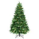 7.5 ft Artificial Christmas Tree with LED Lights and Pine Cones by LJGDeals