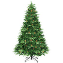 7.5 ft Artificial Christmas Tree with LED Lights and Pine Cones by LJGDeals