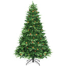 7.5 ft Artificial Christmas Tree with LED Lights and Pine Cones by DirectDeals