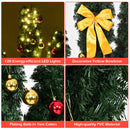 6 Feet Artificial Cactus PVC Christmas Tree with LED Lights and Ball Ornaments by DirectDeals