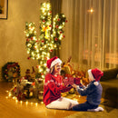 6 Feet Artificial Cactus PVC Christmas Tree with LED Lights and Ball Ornaments by LJGDeals