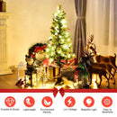 LED Christmas Tree with Red Berries Pine Cones by LJGDeals