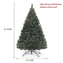 4.5 Feet PVC Pre-lit Artificial Hinged Christmas Tree by LJGDeals