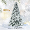 9 Feet Artificial Christmas Tree with Premium Snow Flocked Hinged by LJGDeals