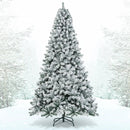 9 Feet Artificial Christmas Tree with Premium Snow Flocked Hinged by LJGDeals