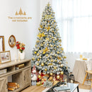9 Feet Artificial Christmas Tree with Premium Snow Flocked Hinged by LJGDeals