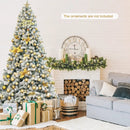 9 Feet Artificial Christmas Tree with Premium Snow Flocked Hinged by LJGDeals