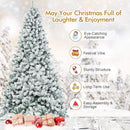 9 Feet Artificial Christmas Tree with Premium Snow Flocked Hinged by LJGDeals