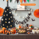 3 Feet Unlit Artificial Christmas Halloween Mini Tree with Plastic Stand-Black
