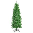 6 Feet PVC Hinged Pre-lit Artificial Fir Pencil Christmas Tree with 150 Lights by DirectDeals