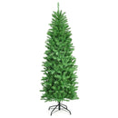 6 Feet PVC Hinged Pre-lit Artificial Fir Pencil Christmas Tree with 150 Lights by LJGDeals