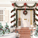 2 Feet Set of 2 Pre-lit Pathway Flocked Christmas Trees Battery Powered by LJGDeals