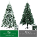 6 Feet Pre-Lit Premium Snow Flocked Hinged Artificial Christmas Tree by LJGDeals