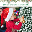 6 Feet Pre-Lit Premium Snow Flocked Hinged Artificial Christmas Tree by LJGDeals