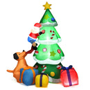 7 Feet Inflatable Christmas Tree Santa Decor with LED Lights by LJGDeals