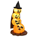 7 Feet Halloween Inflatable Pumpkin Combo with Witch's Hat and LED Lights by LJGDeals