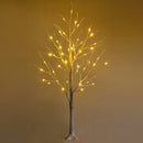 Pre-lit White Twig Birch Tree for Christmas Holiday with LED Lights by LJGDeals