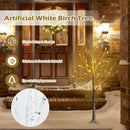 Pre-lit White Twig Birch Tree for Christmas Holiday with LED Lights by LJGDeals