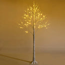 5 Feet Pre-lit White Twig Birch Tree with 72 LED Lights for Christmas by LJGDeals