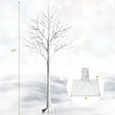 5 Feet Pre-lit White Twig Birch Tree with 72 LED Lights for Christmas by LJGDeals