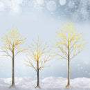 Pre-lit White Twig Birch Tree for Christmas Holiday with LED Lights by LJGDeals