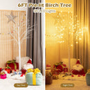 Pre-lit White Twig Birch Tree for Christmas Holiday with LED Lights by DirectDeals