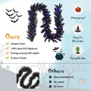 9 Feet Pre-lit Christmas Halloween Garland with 50 Purple LED Lights by LJGDeals