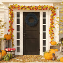 24 Inch Pre-lit Halloween Wreath with 35 Purple LED Lights by LJGDeals