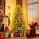 Pre-lit Artificial Hinged Christmas Tree with APP Controlled LED Lights by LJGDeals