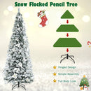 Snow Flocked Christmas Pencil Tree with Berries and Poinsettia Flowers by DirectDeals