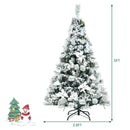 Snow Flocked Christmas Pencil Tree with Berries and Poinsettia Flowers by LJGDeals