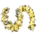 9 Feet Pre-Lit Artificial Christmas Garland with 50 LED Lights by LJGDeals