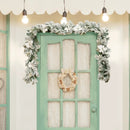 9 Feet Pre-Lit Artificial Christmas Garland with 50 LED Lights by LJGDeals