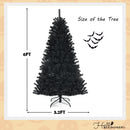 Black Artificial Christmas Halloween Tree with Purple LED Lights