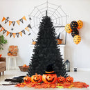 Black Artificial Christmas Halloween Tree with Purple LED Lights by LJGDeals