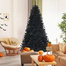 Black Artificial Christmas Halloween Tree with Purple LED Lights by LJGDeals