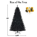 Black Artificial Christmas Halloween Tree with Purple LED Lights by LJGDeals
