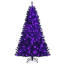 Black Artificial Christmas Halloween Tree with Purple LED Lights by LJGDeals