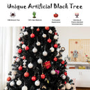 Black Artificial Christmas Halloween Tree with Purple LED Lights by LJGDeals