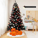 Black Artificial Christmas Halloween Tree with Purple LED Lights by LJGDeals