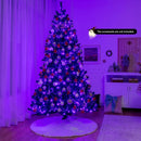 Black Artificial Christmas Halloween Tree with Purple LED Lights by LJGDeals